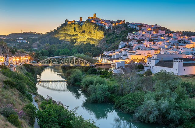 Panorámica de Arcos de la Frontera, ruta de los pueblos blancos de Cádiz